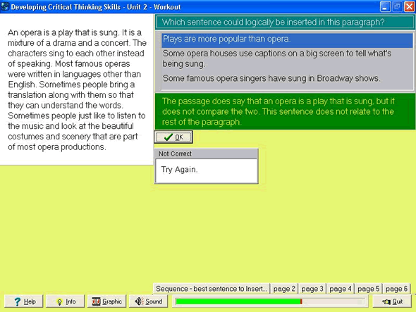 Screenshot of Developing Critical Thinking Skills for Effective Reading